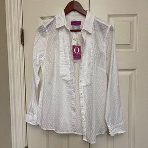 Talbots Button Up Long Sleeve White Shirt